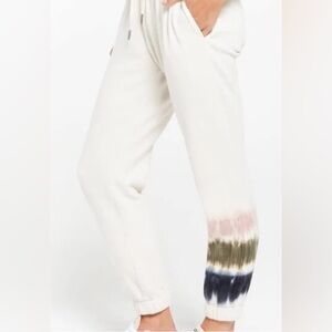 Z Supply tie dye sweat pants in bone